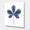 Designart - Navy Blue Chestnut Leaf - Traditional Canvas Wall Art Print
